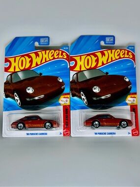 Hot Wheels Porsche Lot of 2x - ‘96 Porsche 911 Carrera Copper & Brown 2x NEW